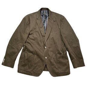 Kroon Cotton Blend Brown Blazer Sport Coat Business Casual Men's Size 44R